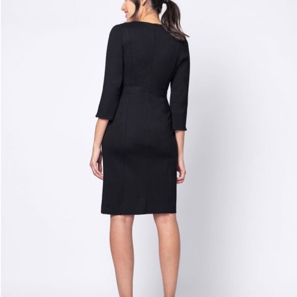 Seraphine Black Zip Detail Maternity Dress - Picture 4 of 9
